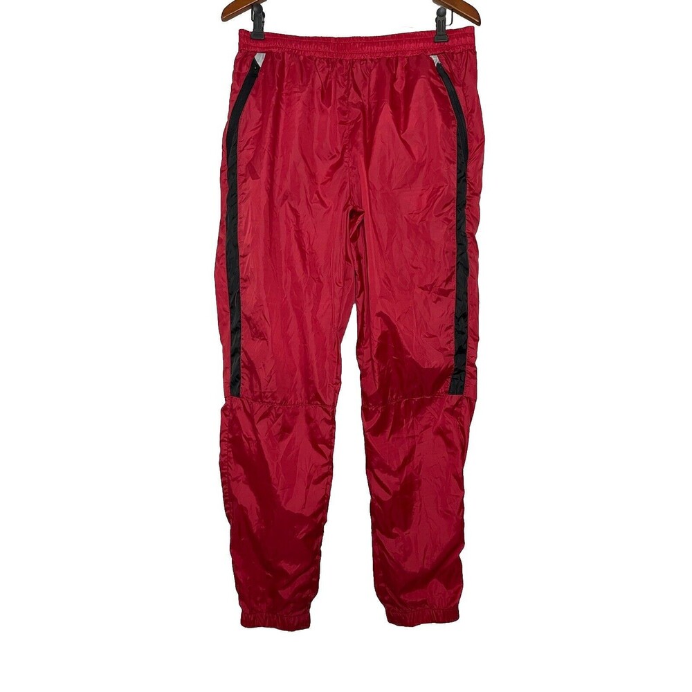 South Pole Women's Large Red Windbreaker Jogger Pants Elastic Pull On